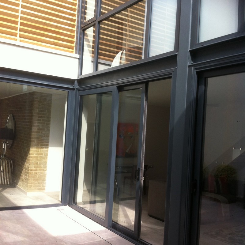 Anthracite aluminium sliding patio doors fitted in Shepherd's Bush